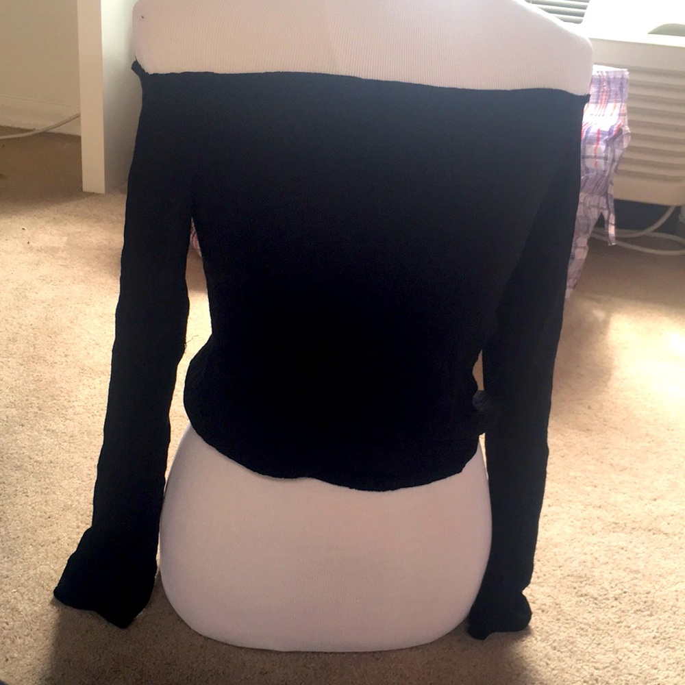 Brandy Melville Black Peasant Style Top
